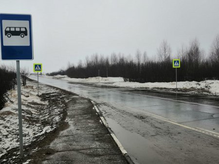  727 новых дорожных знаков установили на 43-километровом участке дороги Арья - граница Республики Марий Эл