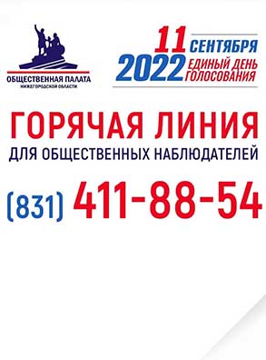 «Горячая линия» организована для наблюдателей на выборах в Нижегородской области